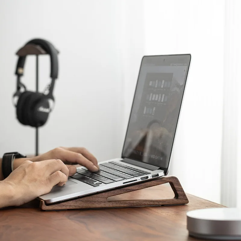 HeMu Walnut Wood Laptop Stand  - Laptop Stand Bamboo review and price