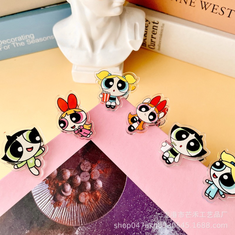 6PCS Kawaii The Powerpuffs Gir - Tech Accessories For Office review and price