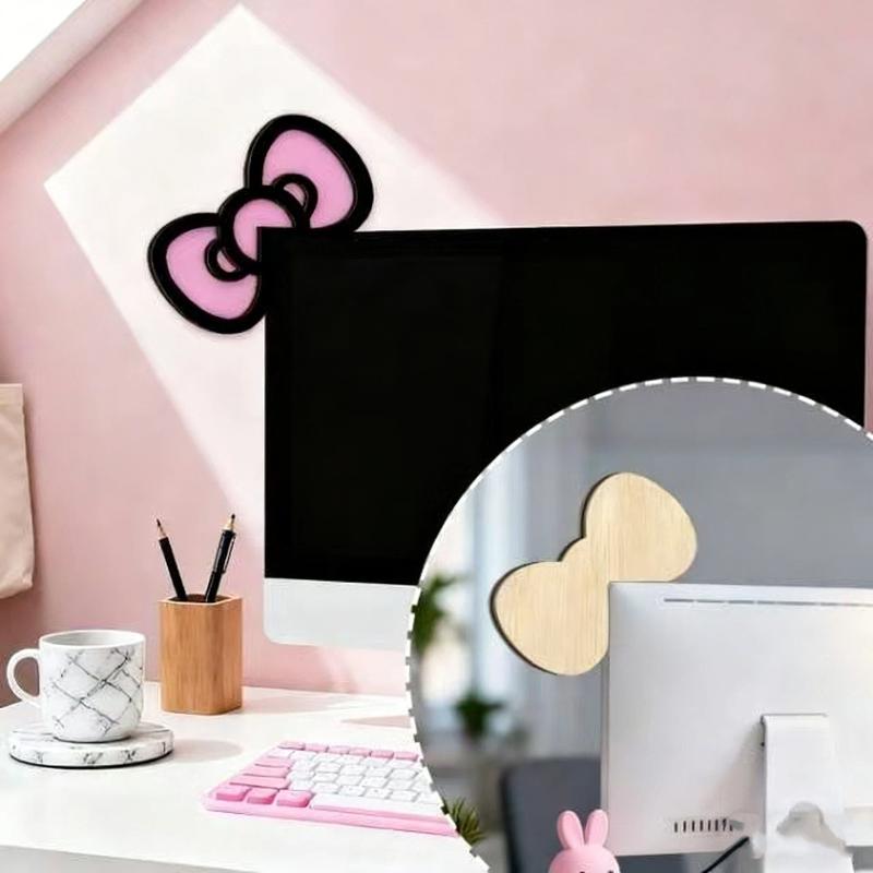 New 1/2Pcs Wooden Bowknot PC A - Tech Accessories For Desk review and price