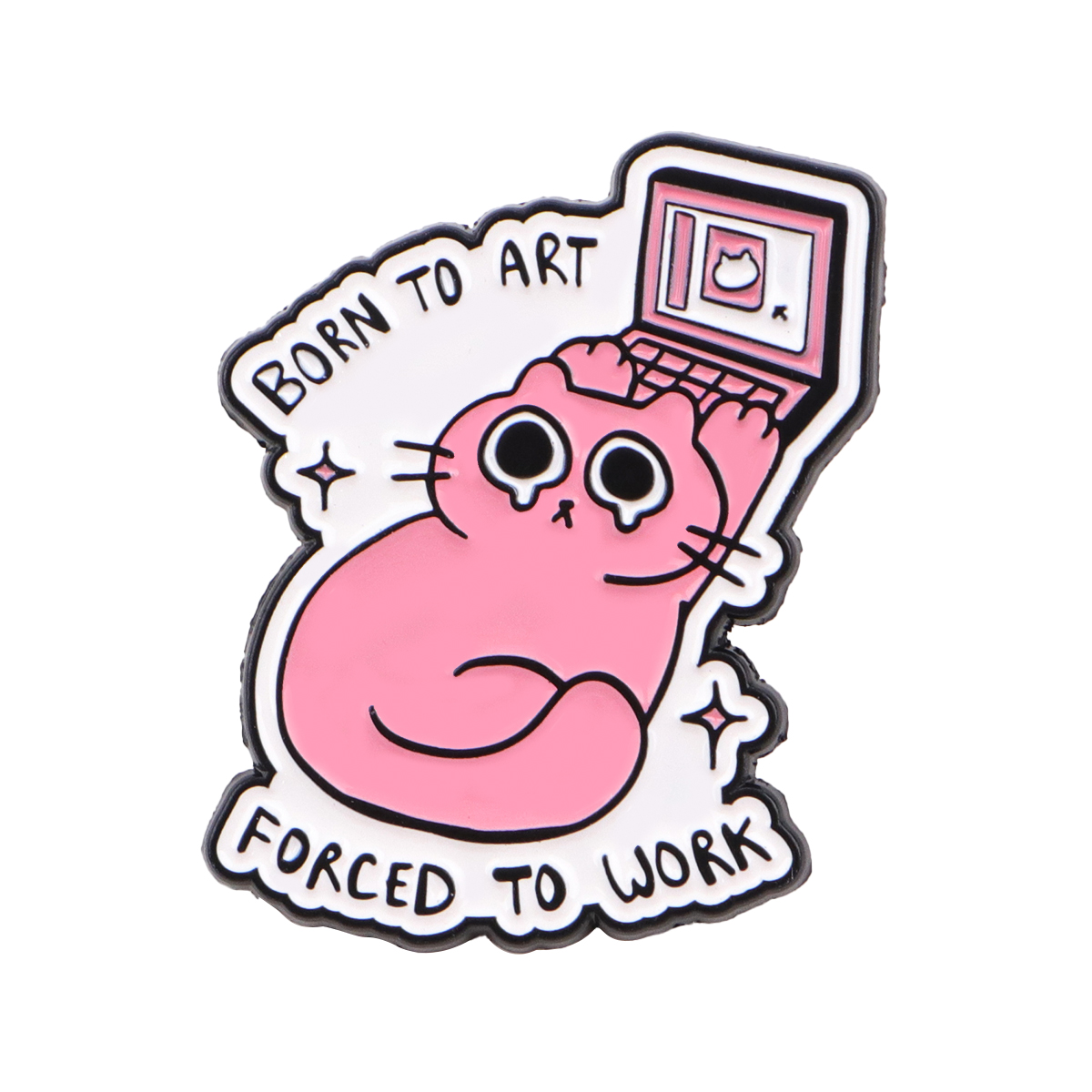 Cute Office Cat Enamel Pin Lap - Tech Accessories For Office review and price