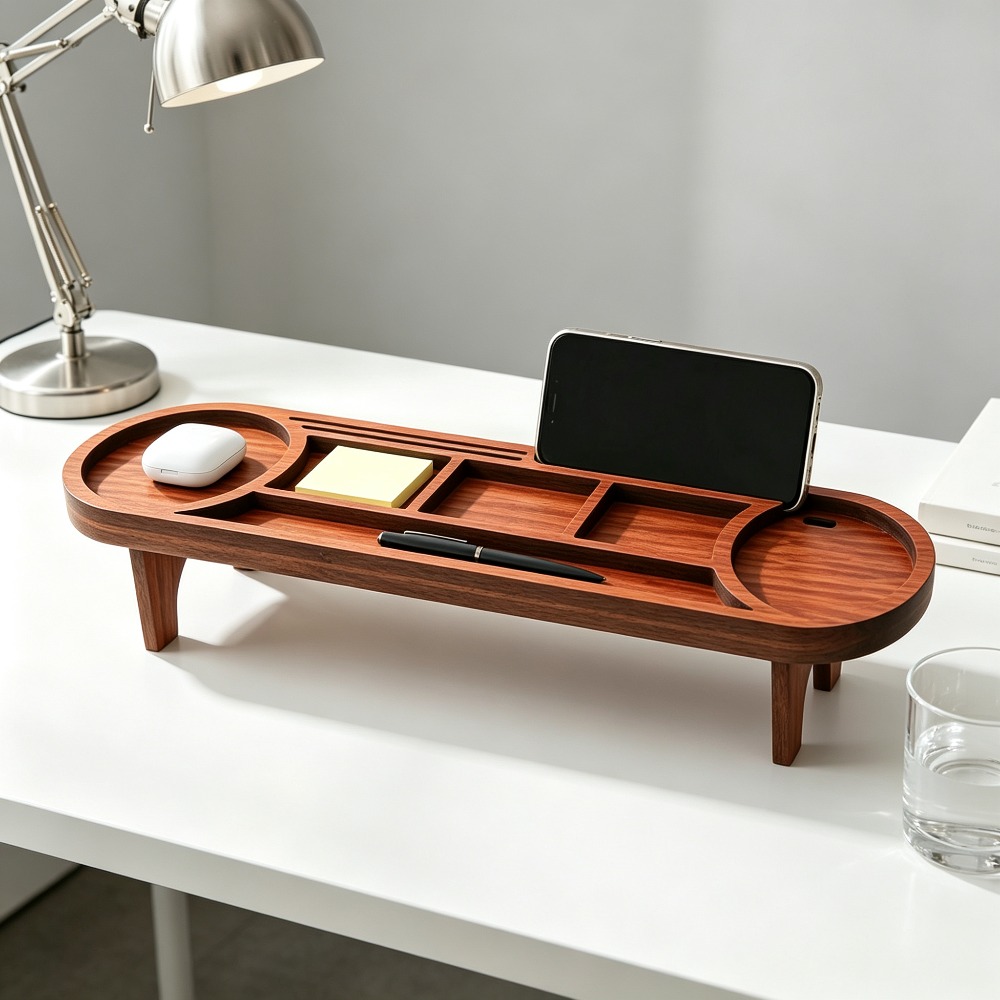 Wooden Desk Organizer with Pho - Tech Accessories For Office review and price
