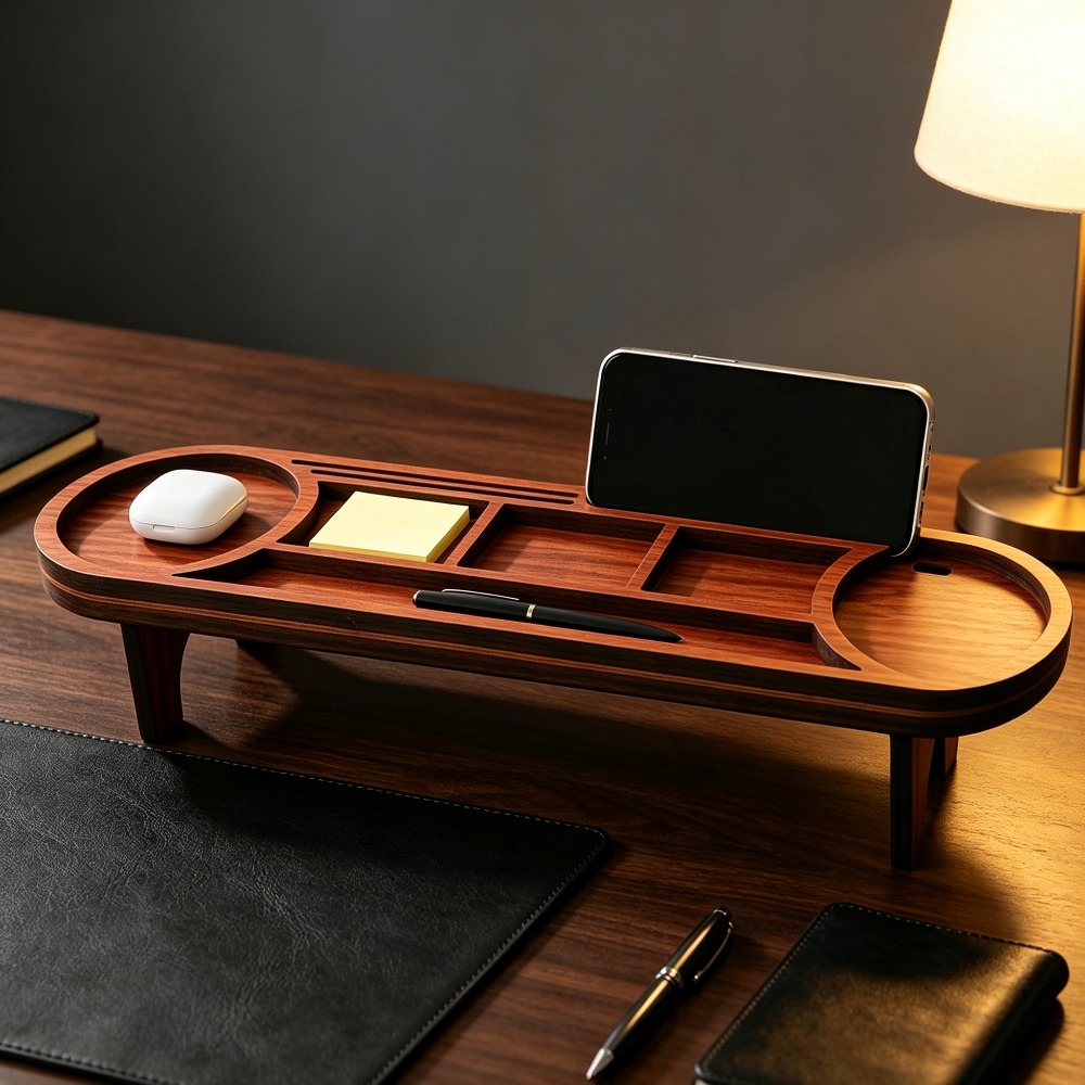 Wooden Desk Organizer with Pho - Tech Accessories For Office review and price