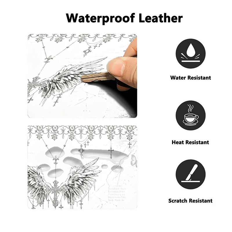 Leather Mousepad Black White A - Tech Accessories For Desk review and price