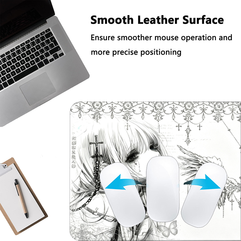 Leather Mousepad Black White A - Tech Accessories For Desk review and price