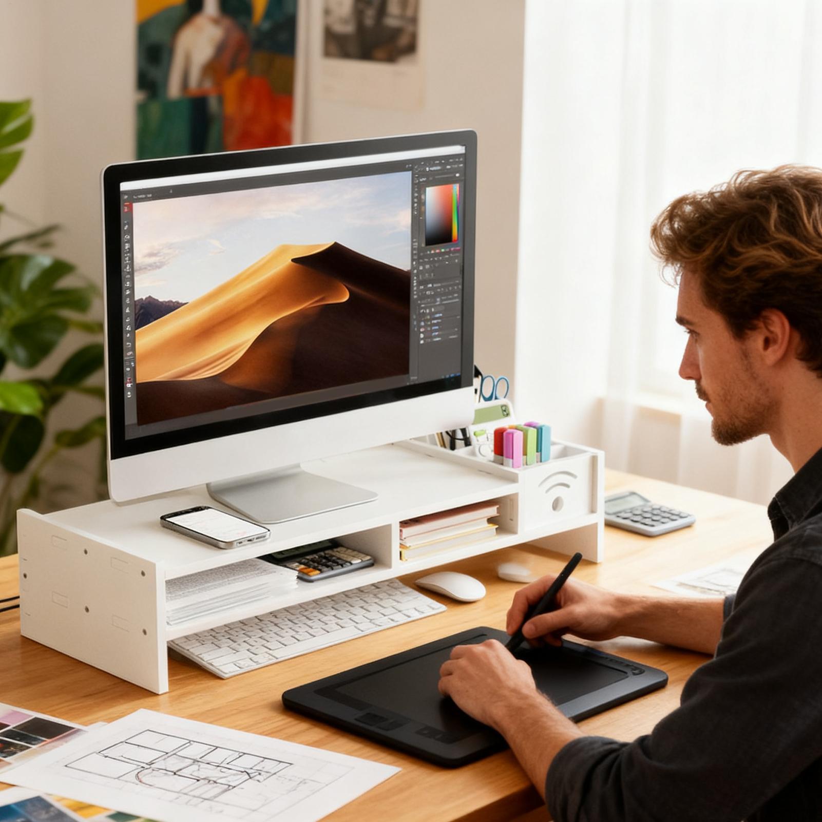 Monitor Stand For Desk 2-Tier  - Laptop Stand Bamboo review and price